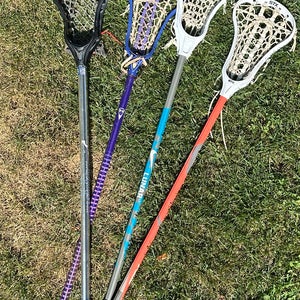 4 lacrosse sticks come as is