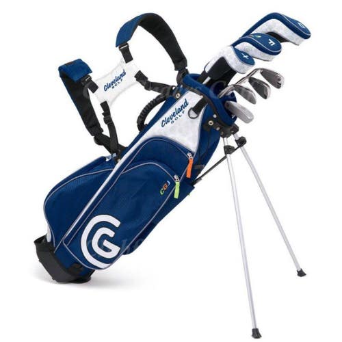 NEW JUNIOR Cleveland CGJ Large 7-Piece Complete Club w/ Matching Stand Bag