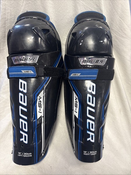 Junior Size 12 Inch Bauer MS-1 Ice Hockey Player Shin Pads