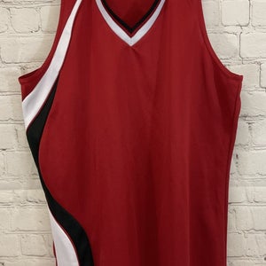 Teamwork Athletic Apparel 100% Polyester Tank Top Scarlett Black White Medium