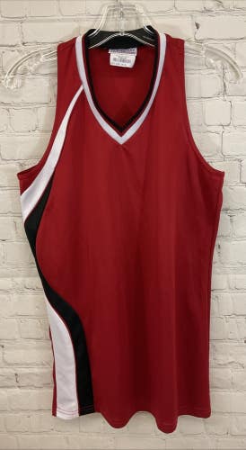Teamwork Athletic Apparel 100% Polyester Tank Top Scarlett Black White Medium