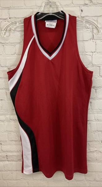 Teamwork Athletic Apparel 100% Polyester Tank Top Scarlett Black White Medium
