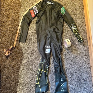 US Ski Team Men's custom size XL Tall Spyder Ski Suit (Used) FIS Legal - (plus bonus suit!)