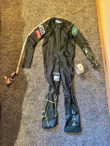 US Ski Team Men's custom size XL Tall Spyder Ski Suit (Used) FIS Legal - (plus bonus suit!)