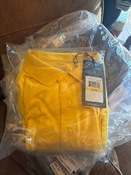 Yellow Medium Men's Callaway Shirt (New)