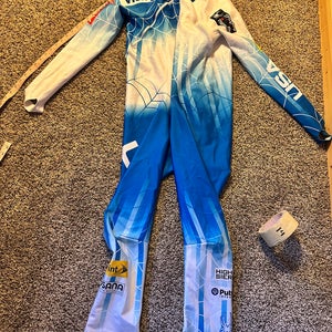 US Ski Team Men's custom size XL Tall Spyder Ski Suit (Used) FIS Legal