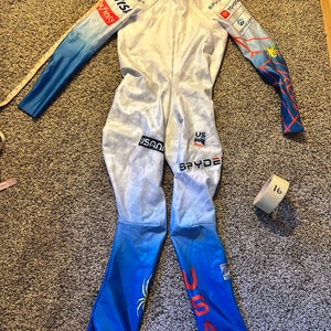 US Ski Team Men's custom size XL Tall Spyder Ski Suit (Used) FIS Legal