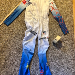 US Ski Team Men's custom size XL Tall Spyder Ski Suit (Used) FIS Legal