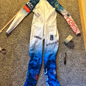 US Ski Team Men's custom size XL Tall Spyder Ski Suit (Used) FIS Legal