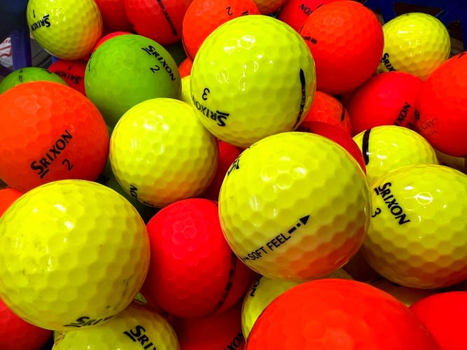 50 Premium AAA Colored Srixon Soft Feel Used Golf Balls
