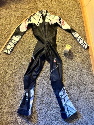 US Ski Team Men's custom size XL Tall Spyder Ski Suit (Used) FIS Legal