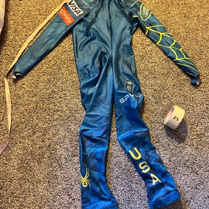 US Ski Team Nyman Men's custom size L Tall Spyder Ski Suit (Used) FIS Legal