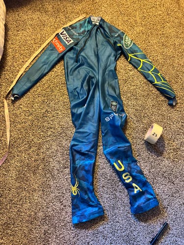 US Ski Team Nyman Men's custom size L Tall Spyder Ski Suit (Used) FIS Legal