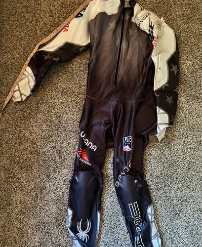 Men's Custom XL Tall Spyder GS Ski Suit (Used) FIS Legal
