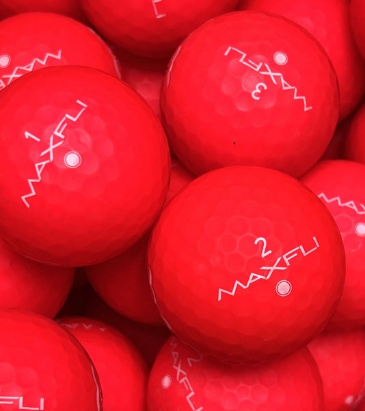 15 Red Matte Finish Max Fli Near Mint AAAA Golf Balls. Soft-fli/Straight-fli