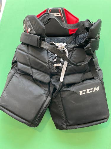 Black Junior Large CCM E1.5 Hockey Goalie Pants (Used)