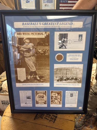 Babe Ruth Framed Memorbilia