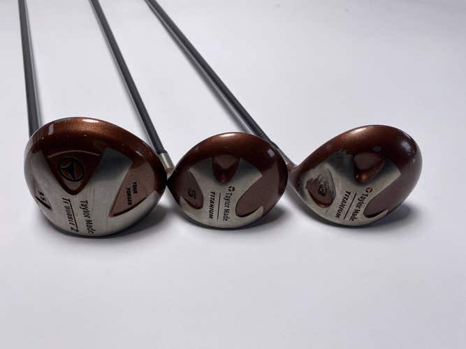 TaylorMade Ti Bubble Wood Set 1 3 5 | 9.5* 15* 18* Bubble S-90 Plus Mens RH