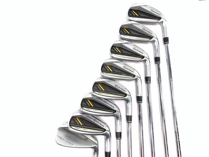 TaylorMade RocketBladez Iron Set 4-PW+GW RocketFuel Stiff Steel Mens RH