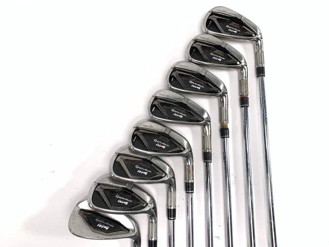 TaylorMade M4 Iron Set 4-PW+GW KBS Max Stiff Steel Mens RH