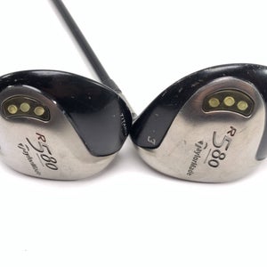 TaylorMade R580 3 & 5 Fairway Wood Set 15* 18* MAS2 Ultralite 60g Stiff Mens RH