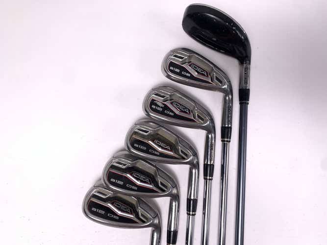 Adams Idea A12 OS Iron Set 6HY+7 Iron-PW+GW Idea Regular Steel Mens RH