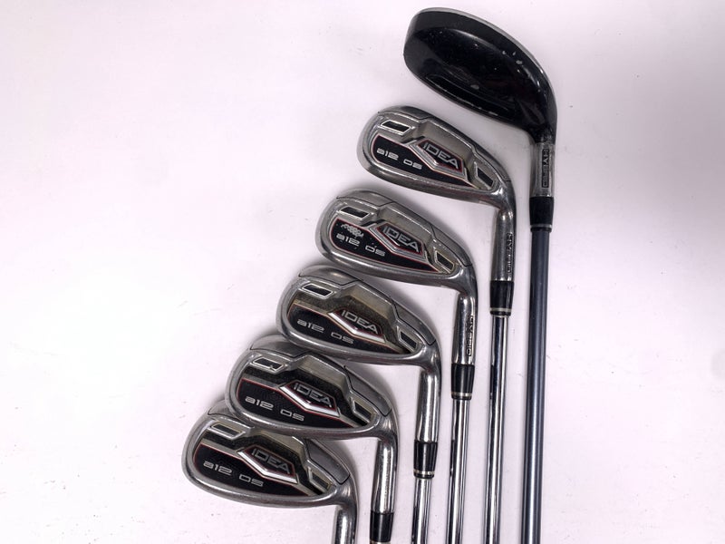 Adams Idea A12 OS Iron Set 6HY+7 Iron-PW+GW Idea Regular Steel Mens RH
