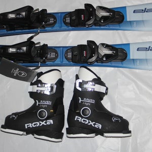 NEW Elan Maxx Blue Jr. Kid's Skis, 70cm w/ EL 4.5 GW CA JRS BLK Bindings 15.5 boots  2026