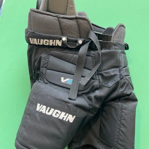 Black Junior Large Vaughn Velocity V9 Pro Hockey Goalie Pants (Used)