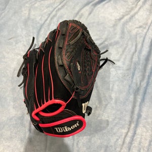 Black Wilson Flash RH Softball Glove 12" (Used)