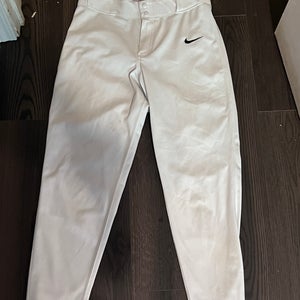 White Men's Small Adult Nike Game Pants Tweeners (Used)