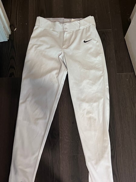 White Men's Small Adult Nike Game Pants Tweeners (Used)