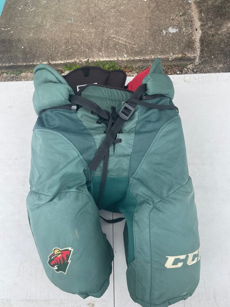 CCM HP45X Pro Stock Hockey Pants Large Minnesota Wild Green 1743
