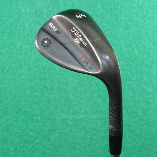 Titleist Vokey SM6 Black Raw 58-12K 58 Lob Wedge Vokey Design Steel Wedge Flex