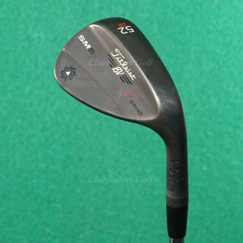 Titleist Vokey SM6 Black Raw 52-8F 52 Gap Wedge Vokey Design Steel Wedge Flex