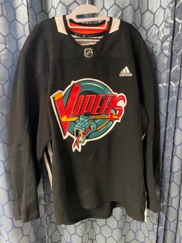 Adidas Detroit Vipers Hockey Jersey - Black, Size 58