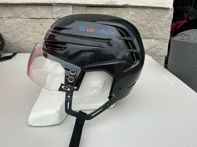Warrior Alpha One Pro Hockey Helmet Pro Stock Medium Black Visor Combo 79399