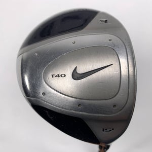 Nike T-40 Tour 3 Fairway Wood 15* Fujikura Nike Ignite Regular RH Midsize Grip