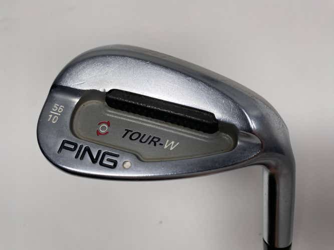 Ping Tour-W Brushed Silver Sand Wedge SW 56* 10 Black Dot AWT Stiff Mens RH