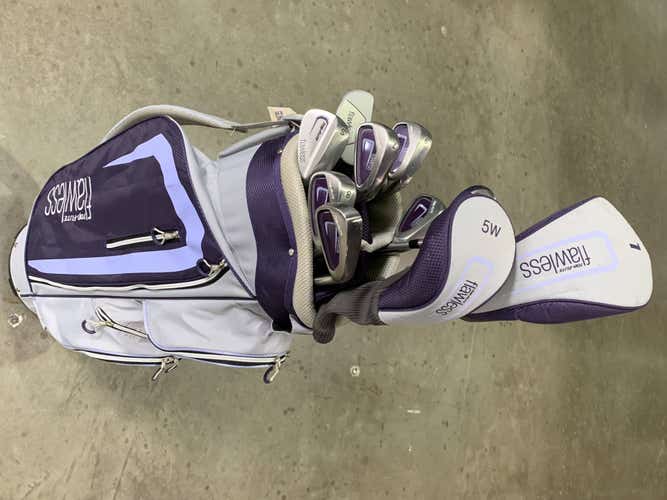 Top Flite Flawless Ladies Club Set Driver 5W 5H 6-PW+SW Putter RH HC +Bag Dent
