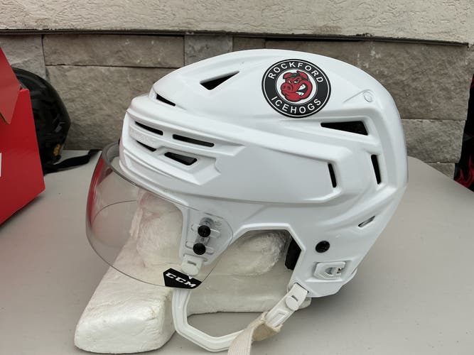 Bauer Re-Akt 150 Pro Stock Hockey Helmet Visor Combo Medium White 79405