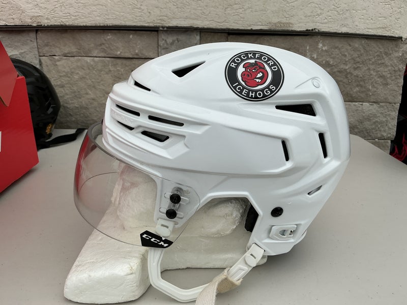 Bauer Re-Akt 150 Pro Stock Hockey Helmet Visor Combo Medium White 79405