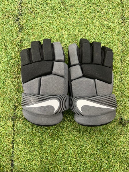 Gray Nike Vapor LT Lacrosse Gloves Large (Used)