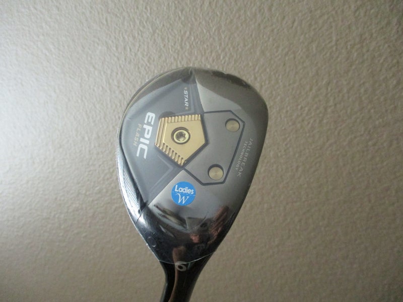 NEW WOMEN'S RIGHT HAND CALLAWAY EPIC FLASH STAR 26* #6 HYBRID UST ATTAS 40 LADIES FLEX + HC
