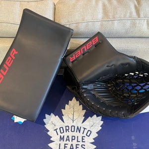 Brand New Pro Stock Bauer Digiprint Pro Goalie Glove & Blocker Set Martin