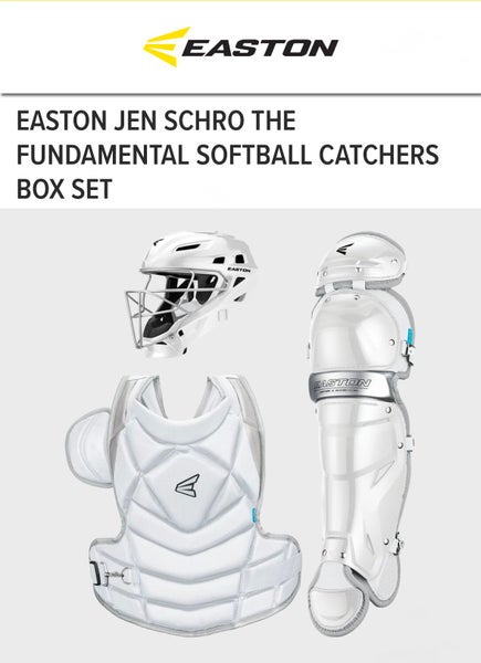 New Easton Fastpitch Jen Schro The Fundamental White Catchers Gear Set Size Large