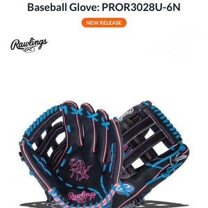 New Rawlings Left Hand Throw Outfield Heart of the Hide Baseball Glove 12.5"