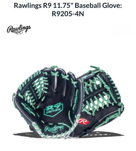 RH Rawlings R9 Baseball Glove 11.75" (New)
