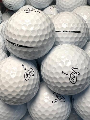 36 White Vice Pro Near Mint AAAA Used Golf Balls