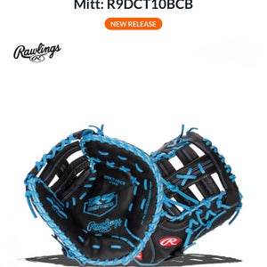 New Rawlings R9 Right Hand Throw First Base Baseball Mitt 13"
